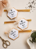 Custom Honey Stick Wedding Favors (50 Count) with Personalized Tag