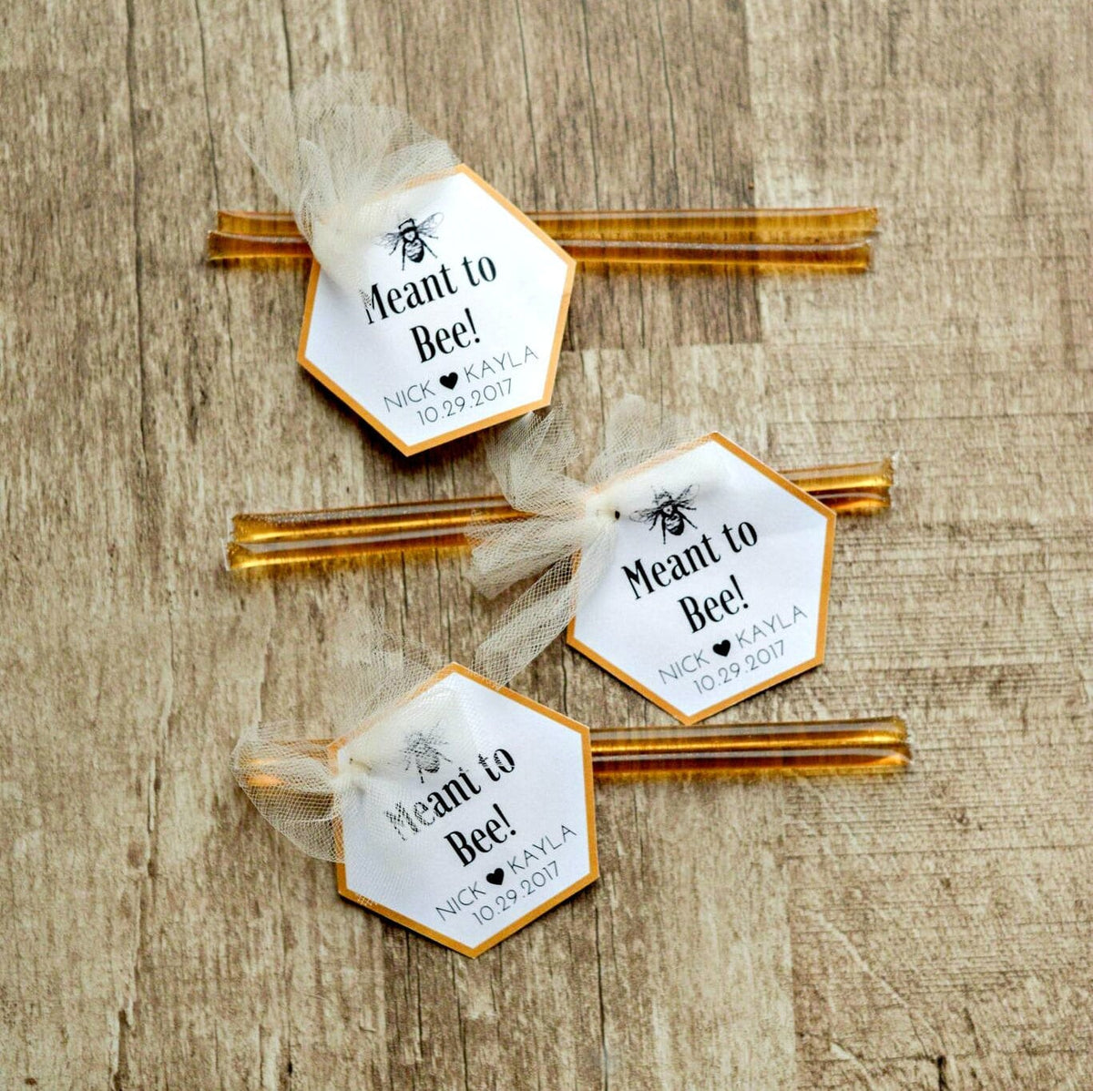 Custom Honey Wedding Favors: Rustic Boho Elegant Favors, 50 Count