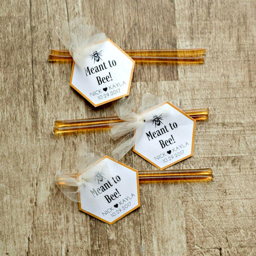 Custom Honey Wedding Favors: Rustic Boho Elegant Favors, 50 Count