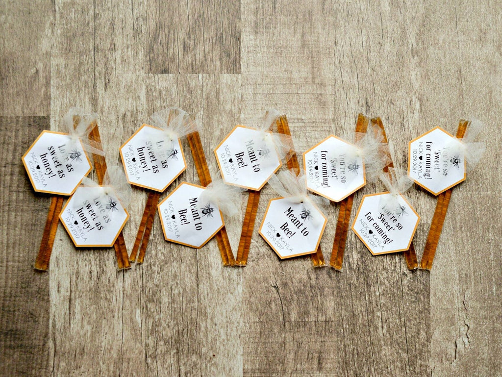 Custom Honey Wedding Favors: Rustic Boho Elegant Favors, 50 Count