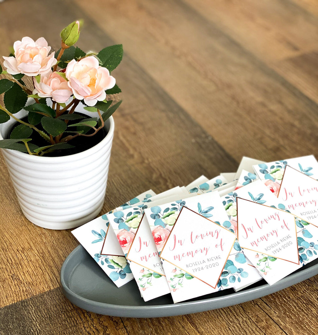 Personalized Memorial Seed Packets: Wildflower Funeral Favors