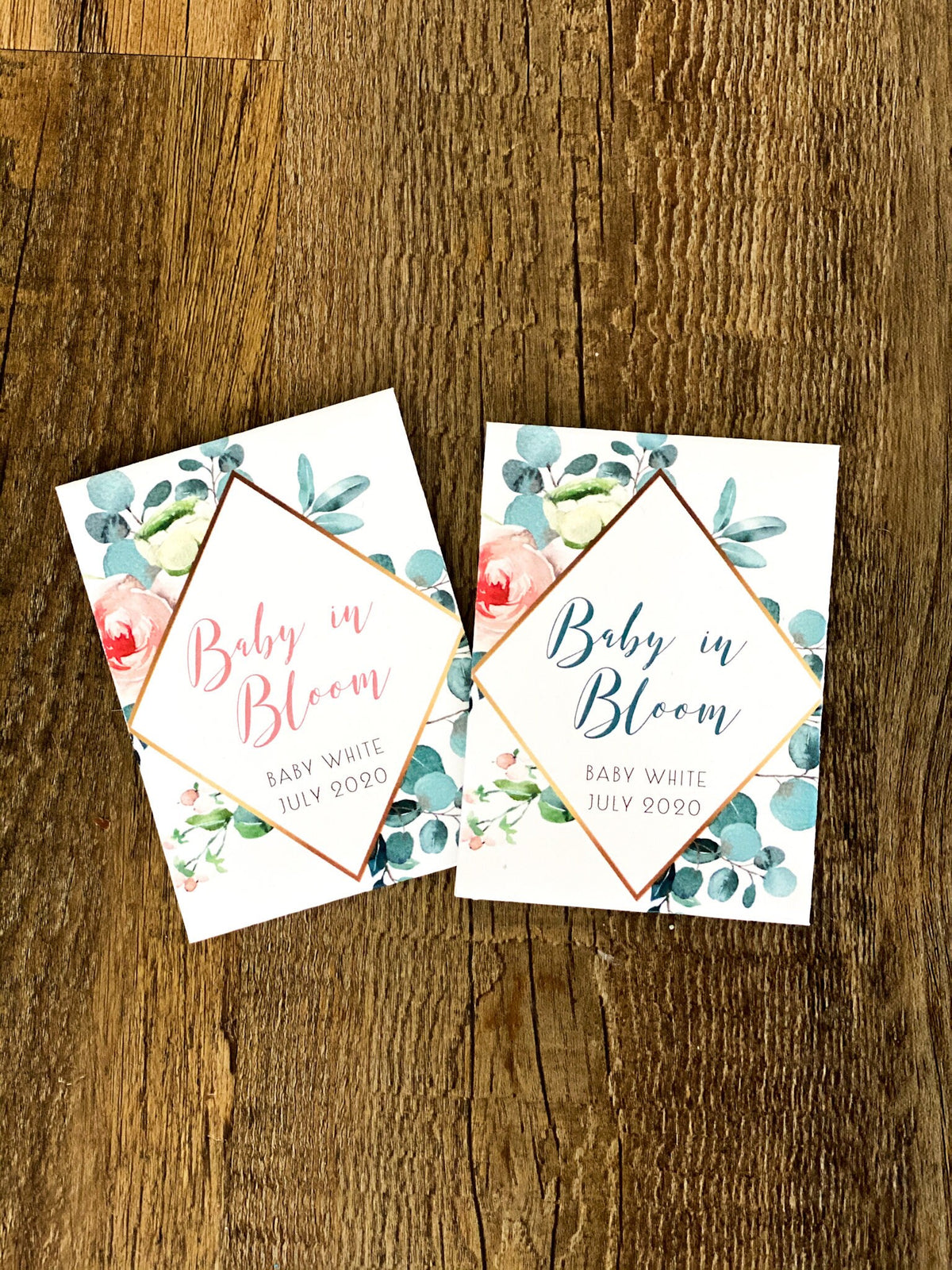 Floral Baby Shower Seed Packet Favors: 'Baby in Bloom' Wildflower Seeds