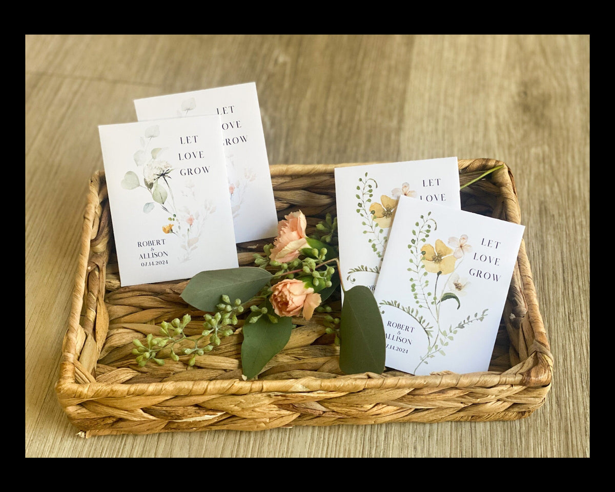 Personalized Wildflower Seed Packet Favors
