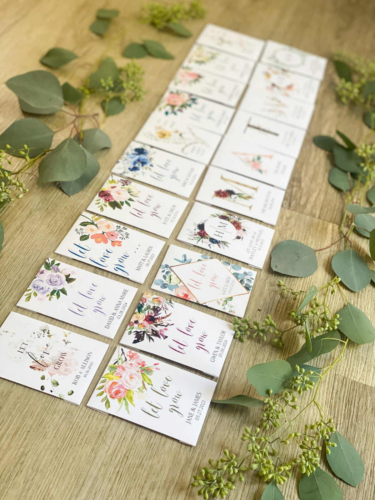 Wedding Favors for Guests – Let Love Grow Seed Packets – Personalized Eco Friendly Wedding Favor