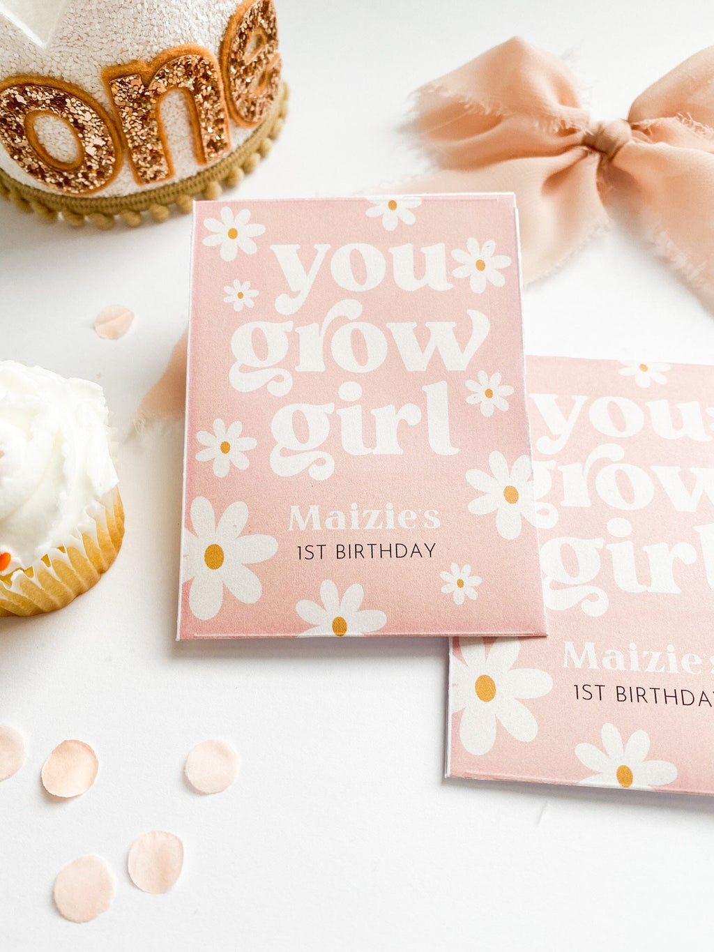 Custom Wildflower Seed Packets: Girl Birthday Party Favors