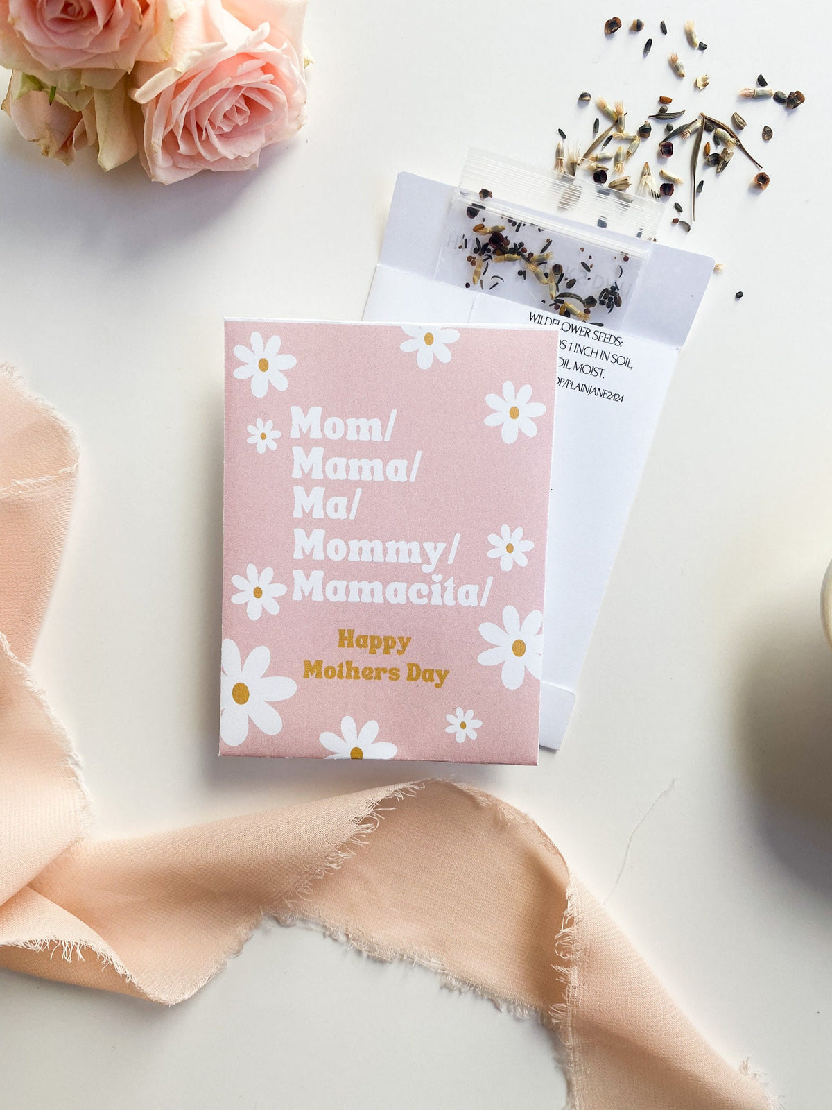 Plantable Mother's Day Wildflower Seed Packet: Custom Favor