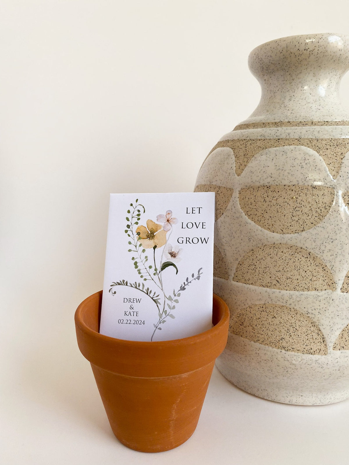 Custom Wildflower Seed Packet Wedding Favors: Let Love Grow
