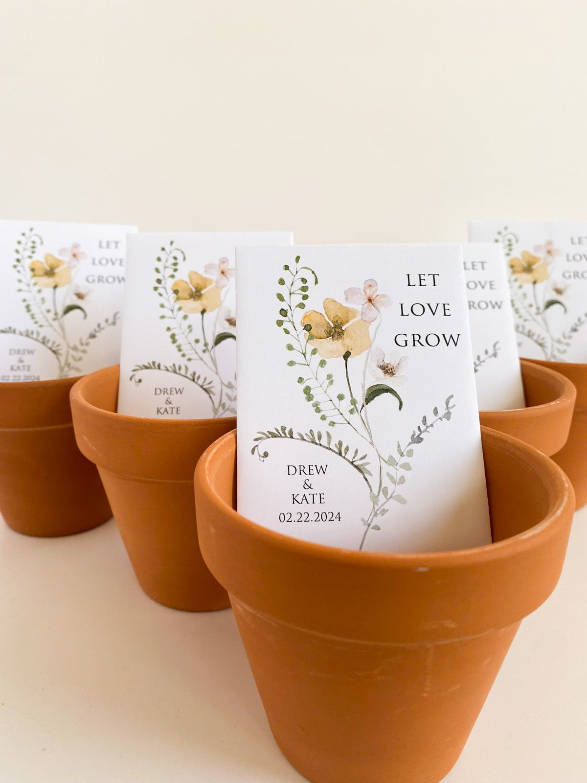 Custom Wildflower Seed Packet Wedding Favors: Let Love Grow