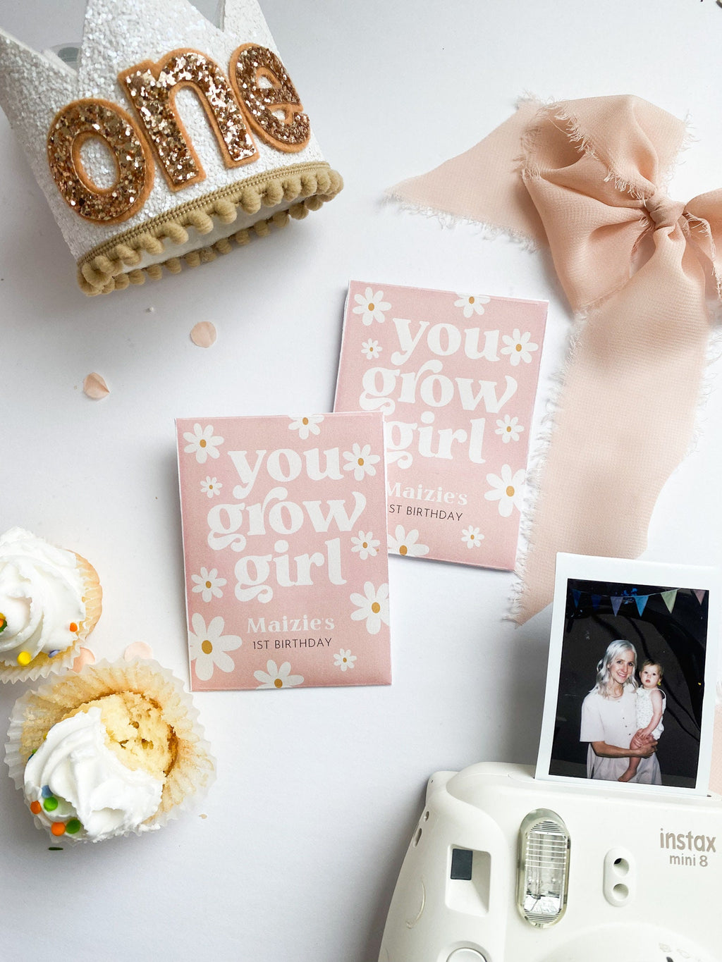 Custom Wildflower Seed Packets: Girl Birthday Party Favors