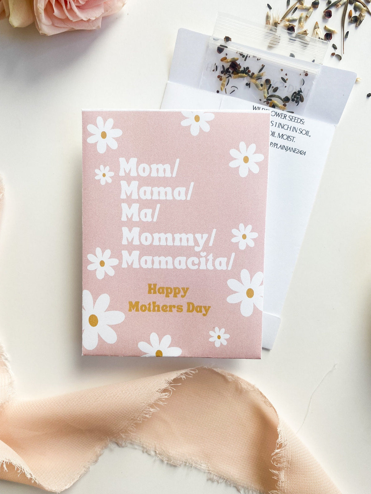 Plantable Mother's Day Wildflower Seed Packet: Custom Favor
