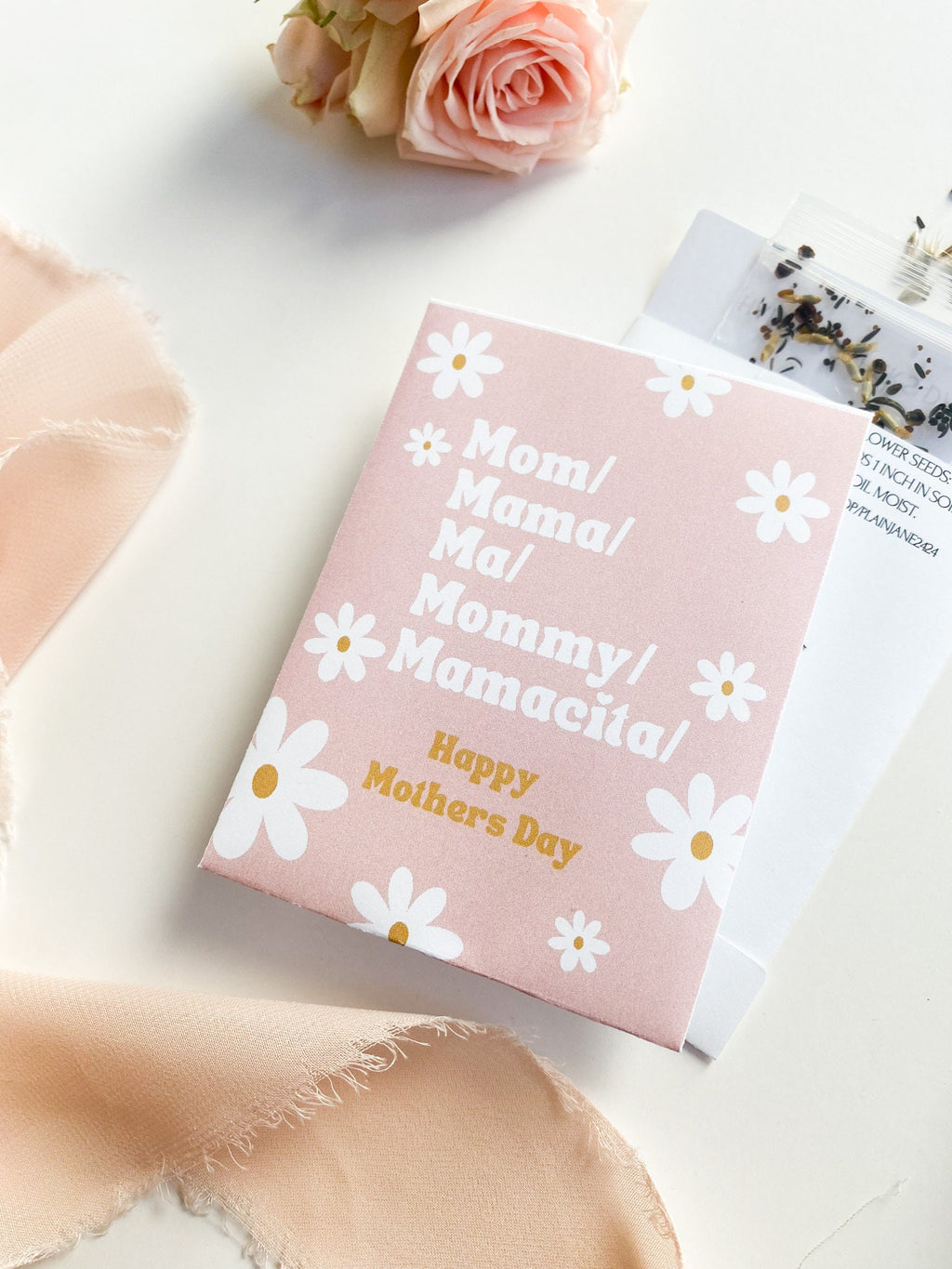 Plantable Mother's Day Wildflower Seed Packet: Custom Favor