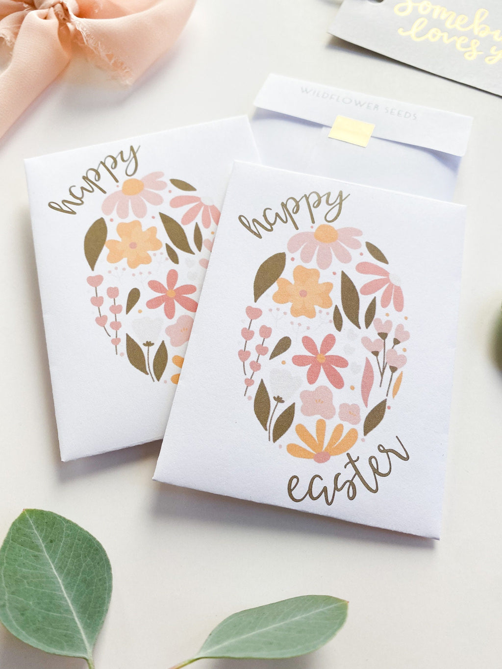 Plantable Easter Wildflower Seed Packets, Personalized Gift