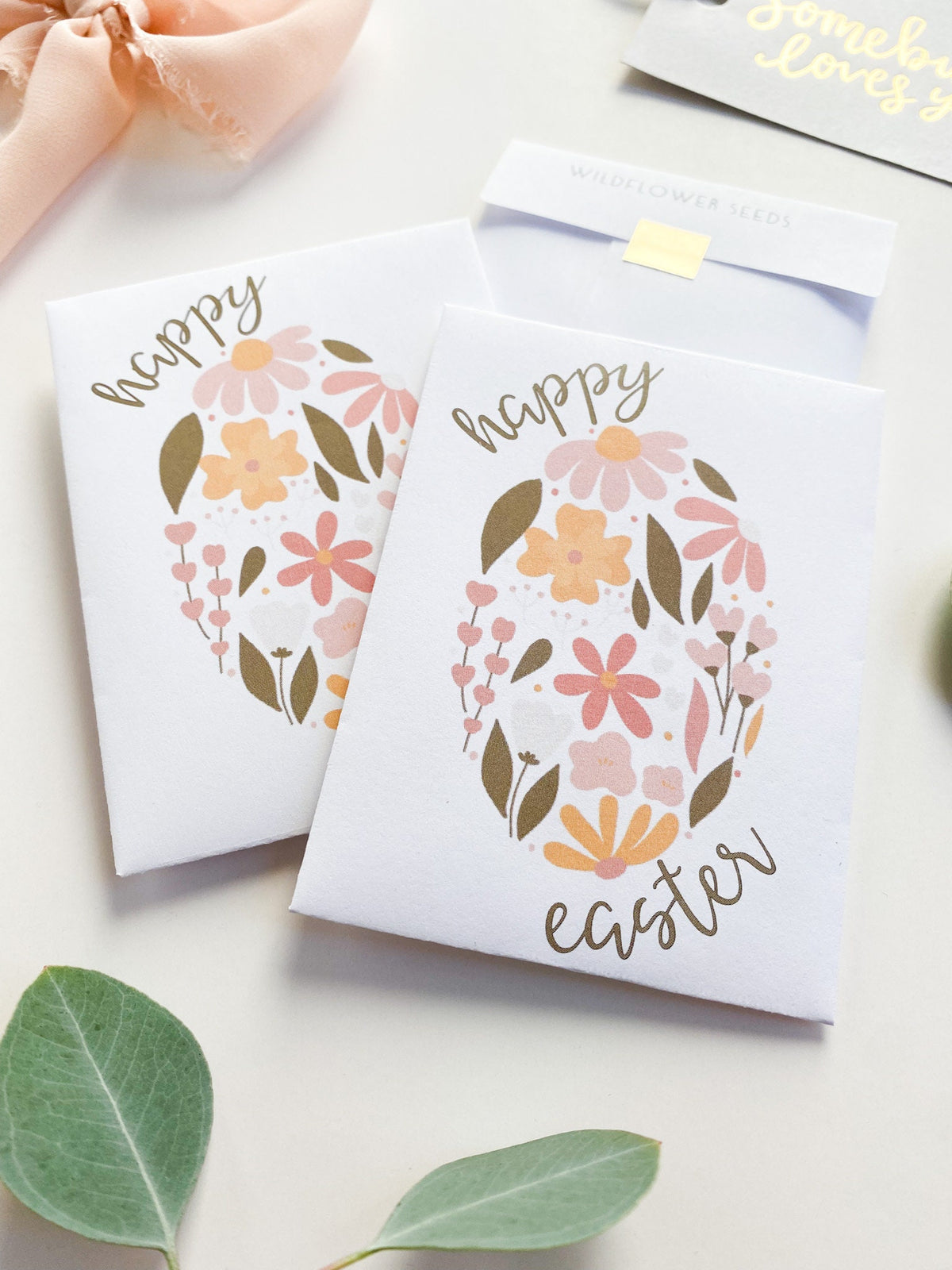 Plantable Easter Wildflower Seed Packets, Personalized Gift
