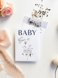 Wildflower Seed Packet Favors: Personalized Baby Shower Seed Envelopes