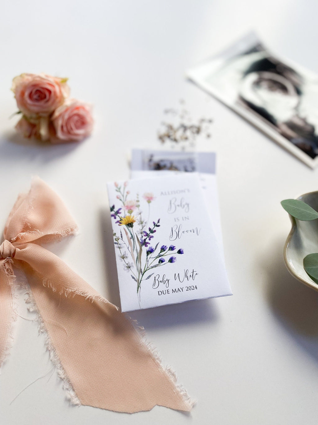 Custom Baby Shower Seed Packet Favors: Wildflower Seeds