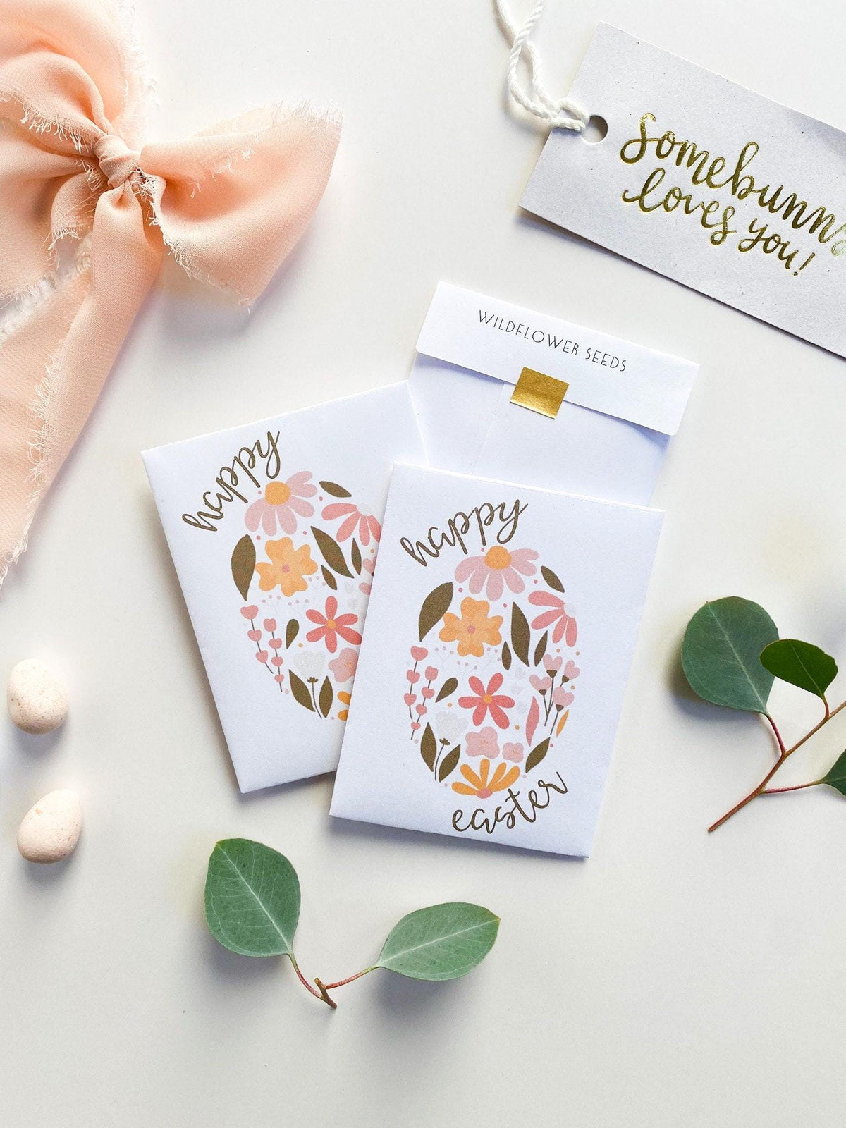 Plantable Easter Wildflower Seed Packets, Personalized Gift