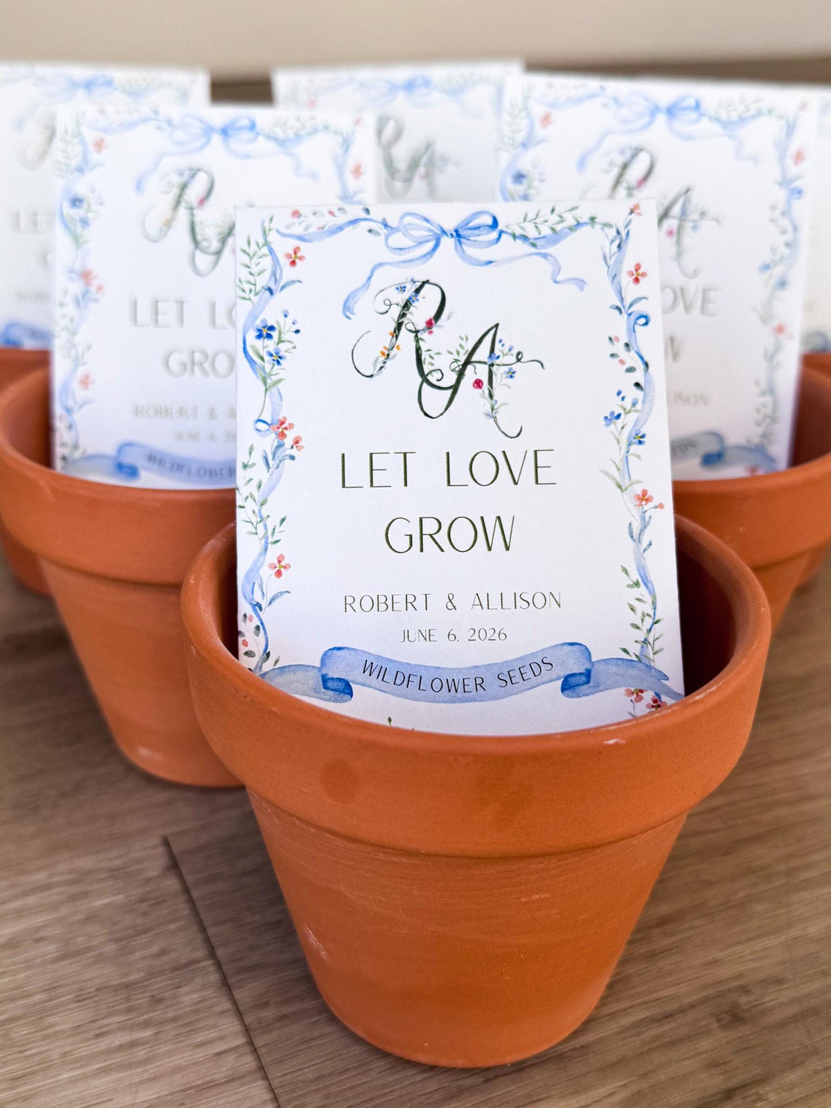 Let Love Grow Wedding Favor – Personalized Seed Packet Favors with Seeds Included, Ready to Gift